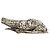Alexander McQueen Borsa a tracolla Skull in tweed Nero Bianco - vista 12