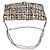 Alexander McQueen Borsa a tracolla Skull in tweed Nero Bianco - vista 8