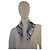 Burberry London Lenço Quadrado de Seda Belt Strap Branco Azul Cinza - vista 8