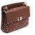 Valentino Garavani Borsa Rockstud Spike Medium - Pelle Marrone Bordeaux - vista 3