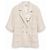 Chanel 22S Runway Tweed Bouclé Mantelkleid Ecru Beige Gold hardware