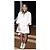 Chanel 22S Runway Tweed Bouclé Mantelkleid Ecru Beige Gold hardware - Ansicht 8