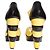 Chanel Runway Décolleté in vernice con cinturino e plateau, 38.5 Nero Giallo - vista 10