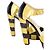 Chanel Runway Décolleté in vernice con cinturino e plateau, 38.5 Nero Giallo - vista 16