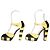 Chanel Runway Décolleté in vernice con cinturino e plateau, 38.5 Nero Giallo - vista 9