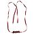 Colar Choker Christian Dior Fita Cristais Vermelhos