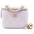 Chanel Mini Vanity Pearl Crush in pelle di agnello lilla Beige