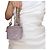Chanel Mini Vanity Pearl Crush in pelle di agnello lilla Beige - vista 3