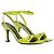 Gucci Sandali con tacco in vernice giallo neon