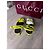 Gucci Sandali con tacco in vernice giallo neon - vista 6