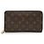 Louis Vuitton Cartera Long Continental Zippy Organizer Monogram Castaño