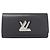 Twist Louis Vuitton Epi Leder langer Bifold Wallet Schwarz