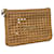 Dior Stroh-Pochette mit Logo Beige