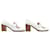 Hermès Hermes Elysee Leder Pumps Silber Weiß Beige - Ansicht 4