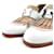 Hermès Hermes Elysee Leder Pumps Silber Weiß Beige - Ansicht 5