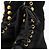 Timeless Stivaletti con lacci in pelo di vitello Chanel Nero - vista 11