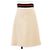 Falda de seda y lana Gucci Sheer Line Web Stripe Crudo