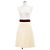 Falda de seda y lana Gucci Sheer Line Web Stripe Crudo - vista 2