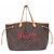 Louis Vuitton Neverfull aus beschichtetem Canvas Braun