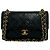 Borsa a Spalla Chanel Matelassé Coco Mark Double Flap Nero