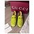 Gucci Jordaan Mocassini in tela monogramma GG Verde Giallo - vista 3