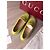 Gucci Jordaan Mocassini in tela monogramma GG Verde Giallo - vista 5