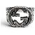 Gucci Silver 925 Interlocking G Band Ring Silvery