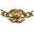 Collana Chanel Vintage 96A Coco Mark Turnlock D'oro - vista 3