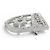 Spilla Chanel B15B in strass argento - vista 3