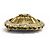 Broche Chanel L25K Coco Mark Heart Rhinestone Dourado - vista 4