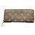 Cartera Louis Vuitton Portefeuille Clemence Round Zip Long Wallet Castaño Rosa