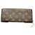 Cartera Louis Vuitton Portefeuille Clemence Round Zip Long Wallet Castaño Rosa - vista 2