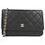 Catena per portafoglio Chanel Timeless Classic Line AP0250 Nero Bordò