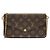 Borsa a tracolla Louis Vuitton Monogram Pochette Felicie Marrone