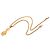 Collana con pendente Chanel Gold CC placcato oro a forma di goccia D'oro
