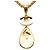 Collana con pendente Chanel Gold CC placcato oro a forma di goccia D'oro - vista 3