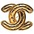Spilla Chanel Gold CC trapuntata placcata oro D'oro