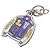 Portachiavi e charm Illustre in pelle stampata viola e ottone Louis Vuitton LV Varsity Jacket Porpora