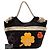 Chanel Tote Cabas Brown 2004 Cruise Camellia CC Clover Rope Marrone Marrone scuro - vista 7