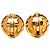 Orecchini Chanel Gold CC placcati oro tondi con clip D'oro - vista 2