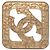 Broche Rombo Chanel Gold CC chapado en oro Dorado