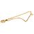 Collana con pendente rotondo Chanel Gold CC placcato oro D'oro
