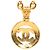 Collana con pendente rotondo Chanel Gold CC placcato oro D'oro - vista 3
