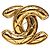 Spilla Chanel Gold CC trapuntata placcata oro D'oro