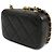 Chanel Black Extra Mini CC Quilted Golden Plate Vanity Crossbody Nero - vista 2