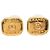 Orecchini Chanel Gold CC placcati oro con chiusura a perno D'oro