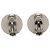 Orecchini a clip Chanel in ottone argentato e pelle con logo Argento - vista 2