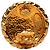 Orecchini Chanel Gold CC placcati oro Sunburst rotondi con clip D'oro - vista 3