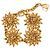 Bracciale a maglie Chanel Gold CC con medaglione a testa di leone placcato oro D'oro
