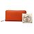 Hermès Orange Epsom Silk In Classique Long Wallet - view 8